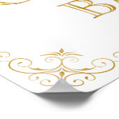 Cigar Bar Wedding Sign | Moderne Kalligrafie Poster (Ecke)