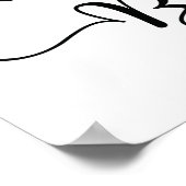 Cigar Bar Wedding Sign | Moderne Kalligrafie Poster (Ecke)