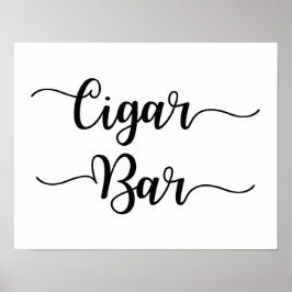 Cigar Bar Wedding Sign | Moderne Kalligrafie Poster