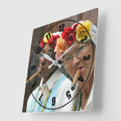 Cigar Break Quadratische Wanduhr (Winkel)