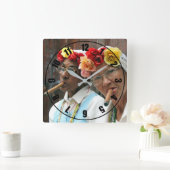 Cigar Break Quadratische Wanduhr (Zuhause)