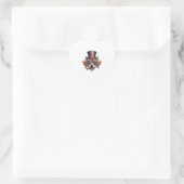 Cigar Dog Herz-Aufkleber (Tasche)