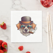 Cigar Dog Serviette (Beispiel)