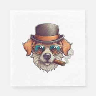 Cigar Dog Serviette