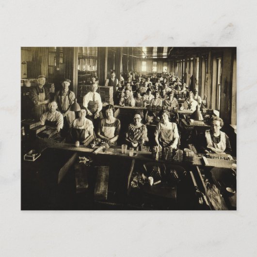 Cigar Factory circa 1900, Red Lion, York Co., PA Postkarte (Vorderseite)