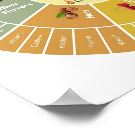 Cigar Flavors Wheel Poster (Ecke)