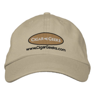 Cigar Geeks bestickte Hülle mit Logo und Adresse Baseballkappe
