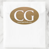 Cigar Geeks Oval Sticker (Tasche)