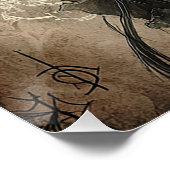 Cigar Hexenbraun Gothic Halloween Art Print Poster (Ecke)