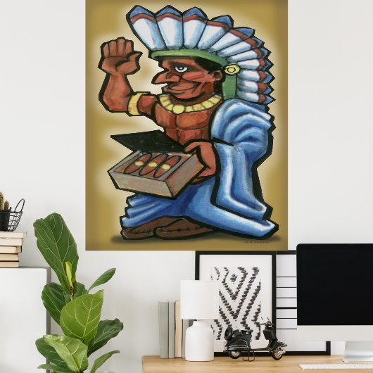 Cigar Indian Poster (Heimbüro)