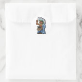 Cigar Indian Runder Aufkleber (Tasche)