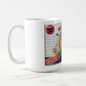 CIGAR-KARTENETIKETT DER 30ER JAHRE AUF EINER BRICK KAFFEETASSE (Links)