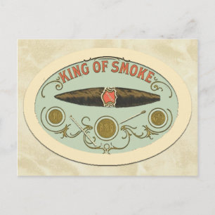 Cigar Liebt King of Smoke Tobacco Label Postkarte