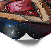 Cigar Lounge Femme Fatale Abstrakt Expressionismus Poster (Ecke)