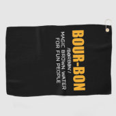 Cigar Lover | Bourbon Magic Brown Golfhandtuch (Horizontal)