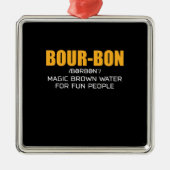 Cigar Lover | Bourbon Magic Brown Ornament Aus Metall (Vorne)
