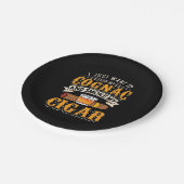 Cigar Lover | Mein Cognac und rauche meinen Zigarr Pappteller (Schrägansicht)