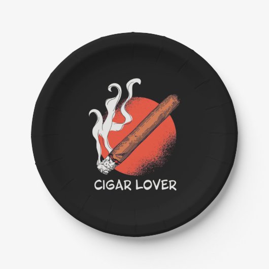 Cigar Lover Pappteller (Vorderseite)