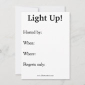 Cigar Party Humorale Einladungen (Rückseite)