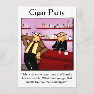 Cigar Party Humorale Einladungen
