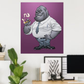 Cigar Rauchen Geschäftsmann Boss Gorilla von Al Ri Poster (Heimbüro)