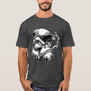 Cigar Rauchen Gorilla Silverback Affen Geschenk T-Shirt