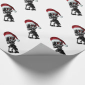 Cigar Rauchen Weihnachtsskelett Geschenkpapier (Ecke)