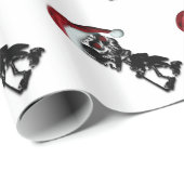 Cigar Rauchen Weihnachtsskelett Geschenkpapier (Rolleneckpunkt)