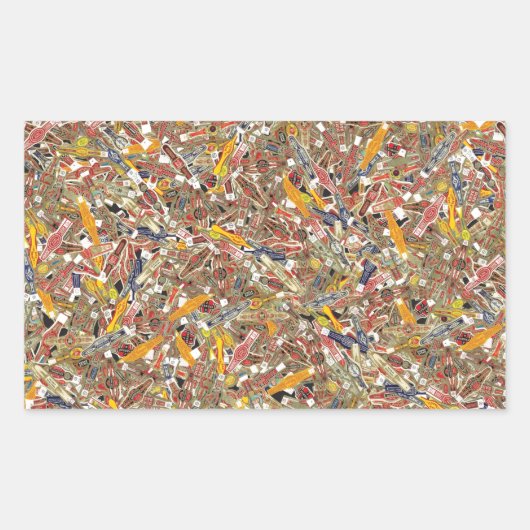 Cigar Ring Wrappers Rechteckiger Aufkleber (Vorderseite)