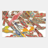 Cigar Ring Wrappers Rechteckiger Aufkleber (Vorderseite)