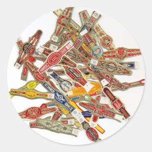 Cigar Ring Wrappers Runder Aufkleber