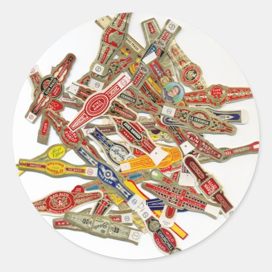 Cigar Ring Wrappers Runder Aufkleber (Vorderseite)