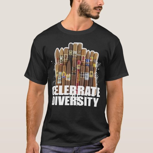 Cigar Shirts For Men Celebrate Diversity Cigars (Vorderseite)
