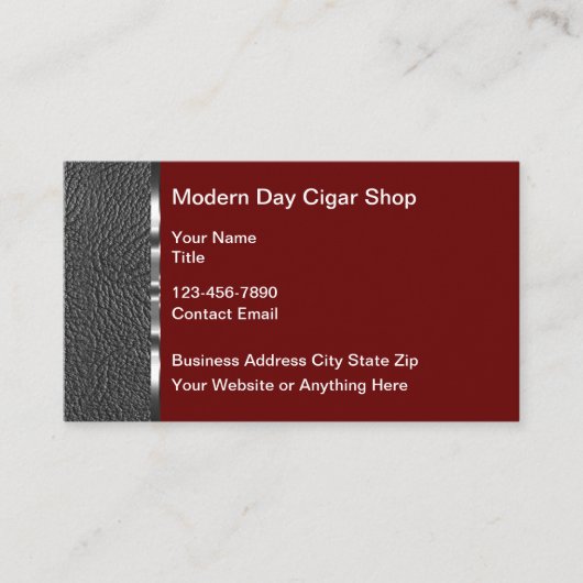 Cigar Smoke Shop Business Cards Visitenkarte (Vorderseite)