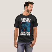 Cigar Smoking Ape I Smoke Cigars You Can Trust T-Shirt (Vorne ganz)