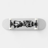Cigar Smoking Cowboy Skeleton Skate Board Skateboard (Horizontal)