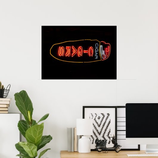 Cigar Store Neon Sign Poster (Heimbüro)