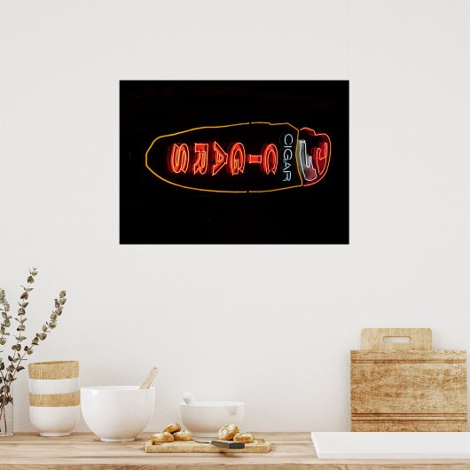 Cigar Store Neon Sign Poster (Küche)