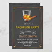 Cigar Theme Bachelor Einladung (Vorne/Hinten)