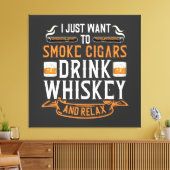 Cigar und Whiskey Quote Canvas Print Leinwanddruck (Insitu (Wohnzimmer))