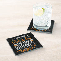Cigar und Whiskey Quote Untersetzer