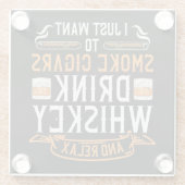 Cigar und Whiskey Quote Untersetzer (Rückseite)