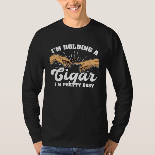 Cigar Whiskey Smoking Smoker Dad 4 T-Shirt (Vorderseite)
