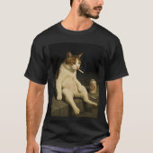 Cigarette Kitten Funny Smoking Cat Gen Z Meme T-Shirt (Vorderseite)