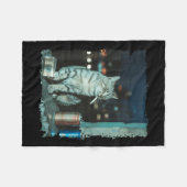 Cigarette Kitten Funny Smoking Cat Meme Stud Gehir Fleecedecke (Vorderseite (Horizontal))