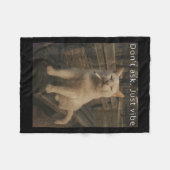 Cigarette Kitten Funny Smoking Cat Meme Stud Gehir Fleecedecke (Vorderseite (Horizontal))