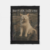 Cigarette Kitten Funny Smoking Cat Meme Stud Gehir Fleecedecke (Vorderseite)