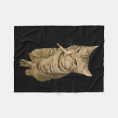 Cigarette Kitten Funny Smoking Cat Meme Stud Gehir Fleecedecke (Vorderseite (Horizontal))