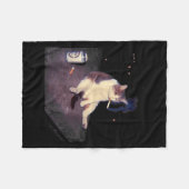 Cigarette Kitten Funny Smoking Cat Meme Stud Gehir Fleecedecke (Vorderseite (Horizontal))