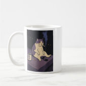Cigarette Kitten Funny Smoking Cat Meme Stud Gehir Kaffeetasse (Links)
